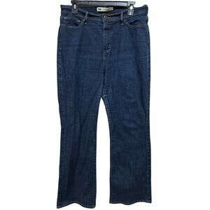 Levis 512 Boot Cut Jeans Women Size 14 Dark Blue Perfectly Slimming Stretch